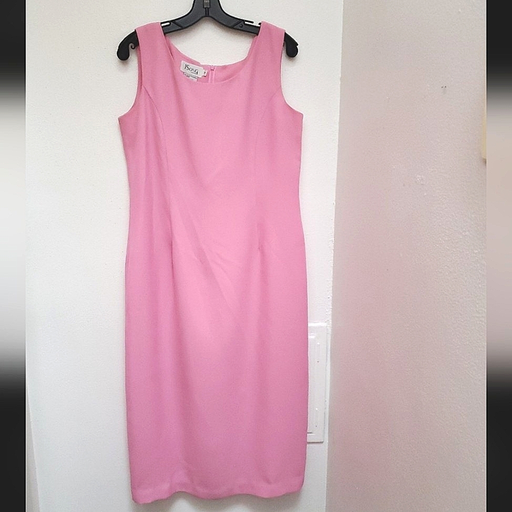 🏠 Shift Dress w/Matching Sheer Embroidered Blouse Size 12